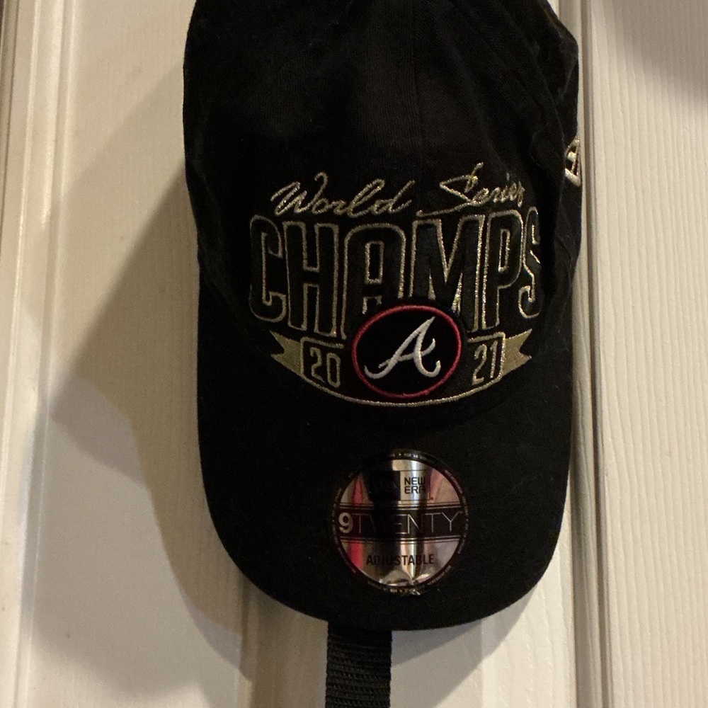 World Series Atlanta Braves Champs Black Adjustable Cap